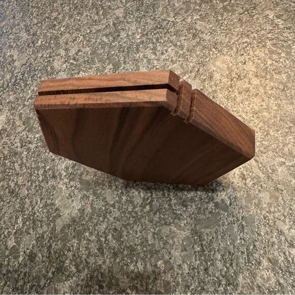 WALNUT WOODEN HEXAGON NECKLACE DISPLAY STAND - Picture 6 of 8